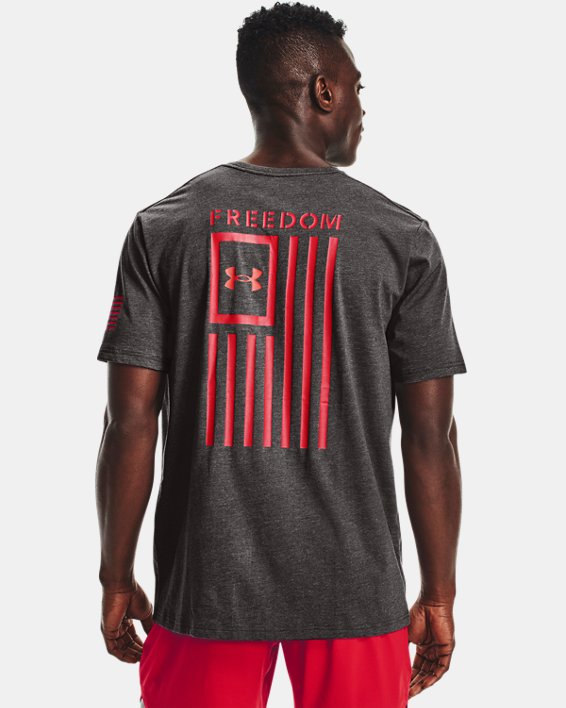 Men's UA Freedom Flag T-Shirt, Gray, pdpMainDesktop image number 1